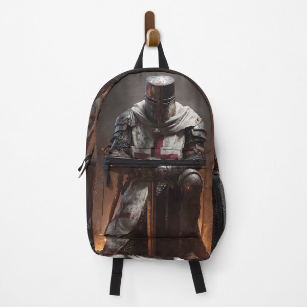 Item preview, Templar Knight Kneeing Crusader Medieval Warrior Art designed and sold by GrinGalore.