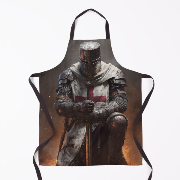 Item preview, Templar Knight Kneeing Crusader Medieval Warrior Art designed and sold by GrinGalore.