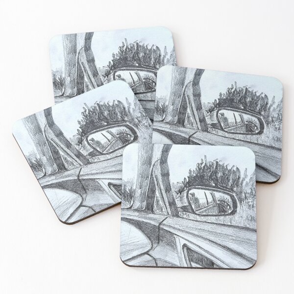 Item preview, Rearview mirror | Graphite drawing designed and sold by miguelfra.artwork.