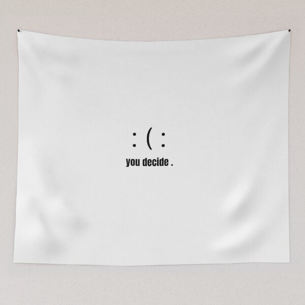 Item preview, Happy Sad You Decide Ambigram Quote designed and sold by VibeoCanvasShop.