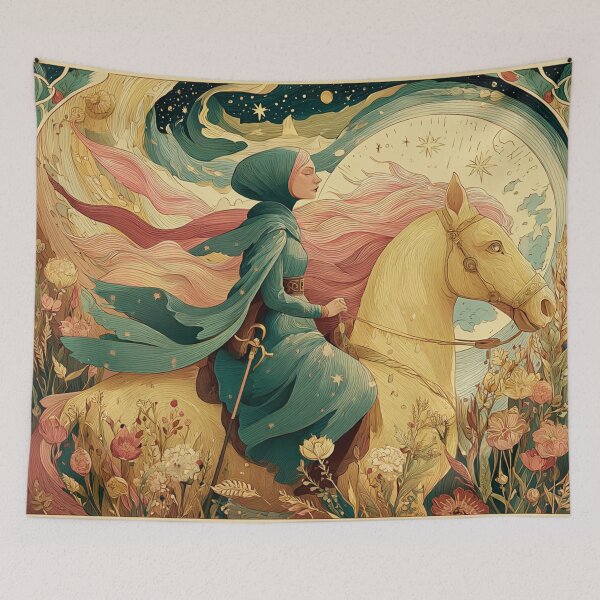 Item preview, Mythical Folk Art Night Sky Fantasy designed and sold by Soul Garden Studio.