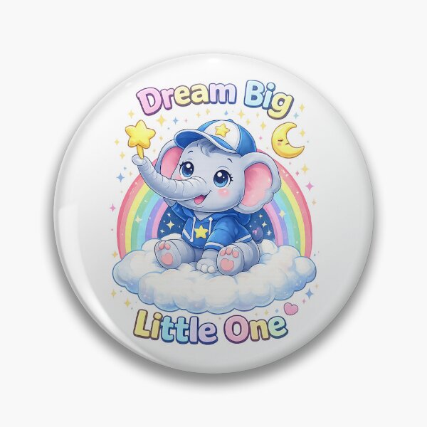 Item preview, Dream Big Little One Elephant Shirt – Cute Kawaii Baby Animal Positive Design designed and sold by Clothes With Smiling Animals Walt Gral.