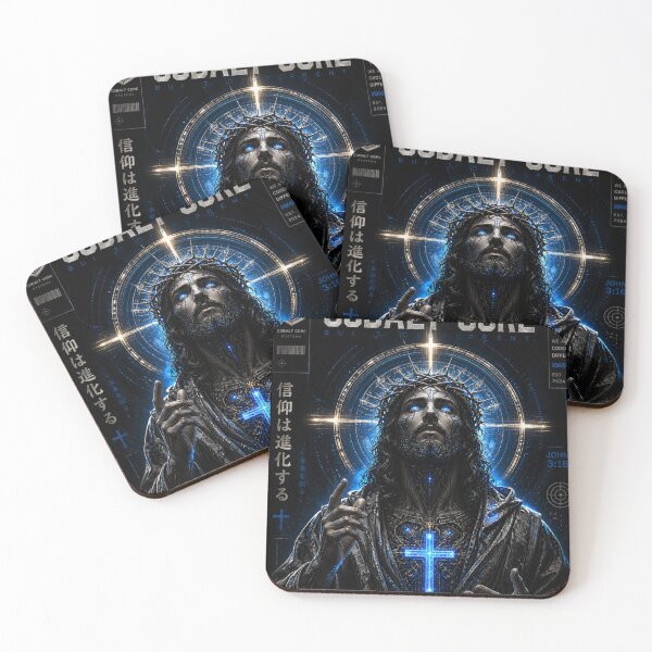 Artikelvorschau, Cobalt Core Futuristic Jesus Cyberpunk Shirt entworfen und verkauft von Cobaltcore78.