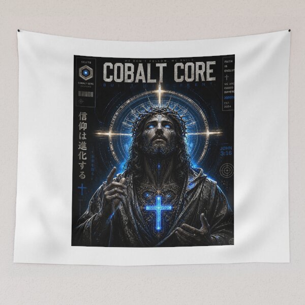 Artikelvorschau, Cobalt Core Futuristic Jesus Cyberpunk Shirt entworfen und verkauft von Cobaltcore78.