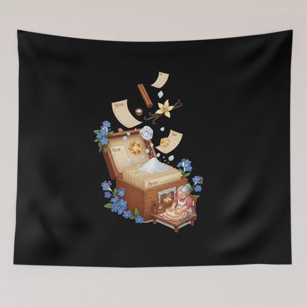 Item preview, Grandmother Baking Recipe Magic Scene designed and sold by AbanoubStore.