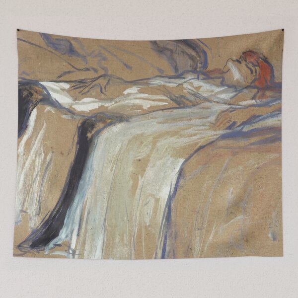 Item preview, Alone by Henri de Toulouse-Lautrec Intimate Post Impressionist Bedroom Study Print designed and sold by artofuniverse.