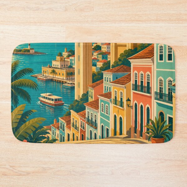 Item preview, Salvador Brazil Travel Poster designed and sold by MatthewHeights.