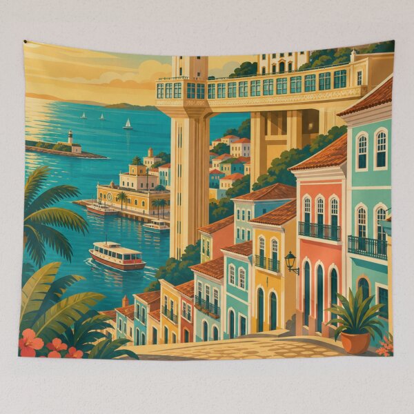 Item preview, Salvador Brazil Travel Poster designed and sold by MatthewHeights.
