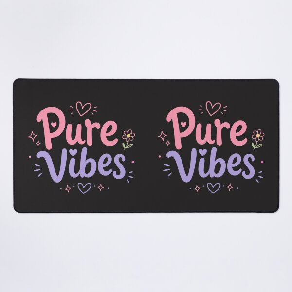 Item preview, Pure Vibes Cute Aesthetic Typography Design | Soft Pastel Positive Quote Art designed and sold by Sanika arts .