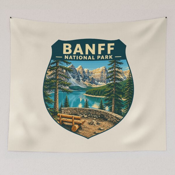 Item preview, Banff National Park | Lake Louise Canada | Canadian Rockies  Retro Travel Art  designed and sold by Gideon Emmerich.