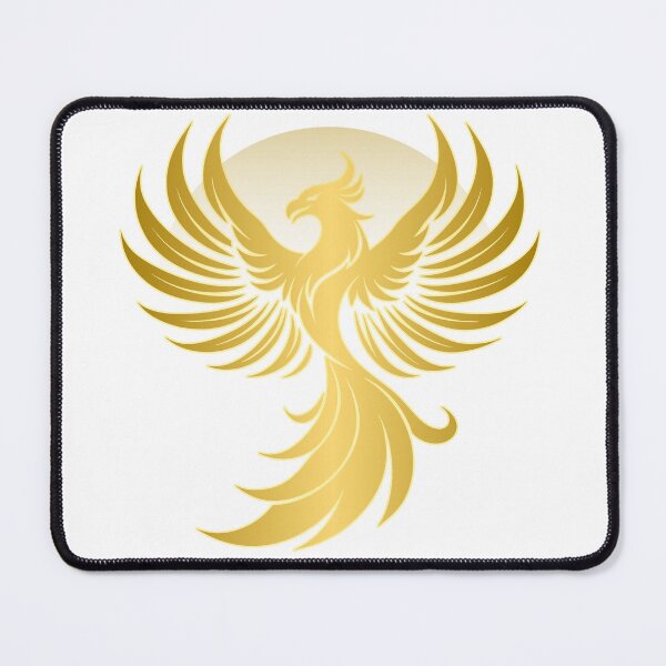 Item preview, Golden Phoenix Rising – Luxury Mythical Bird Emblem, Elegant Fire Rebirth Symbol Design designed and sold by QuirkyCloud Designs.