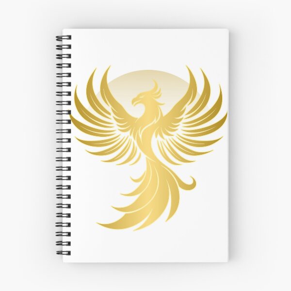 Item preview, Golden Phoenix Rising – Luxury Mythical Bird Emblem, Elegant Fire Rebirth Symbol Design designed and sold by QuirkyCloud Designs.