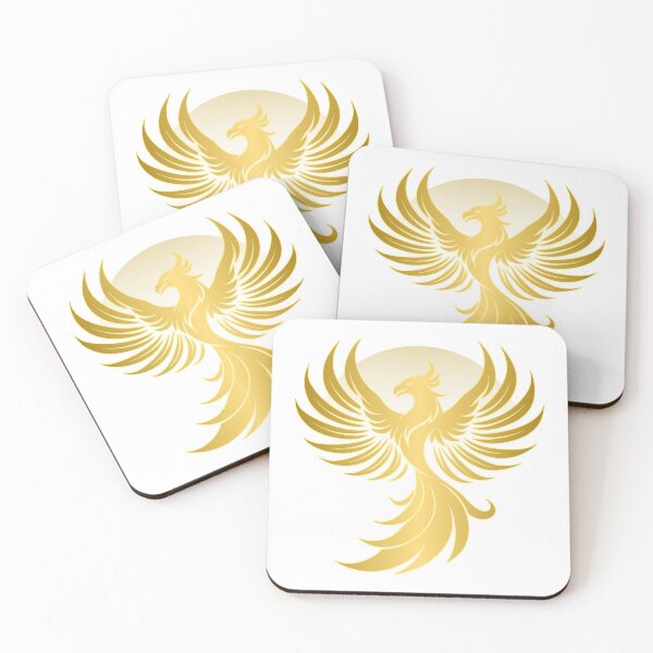 Item preview, Golden Phoenix Rising – Luxury Mythical Bird Emblem, Elegant Fire Rebirth Symbol Design designed and sold by QuirkyCloud Designs.