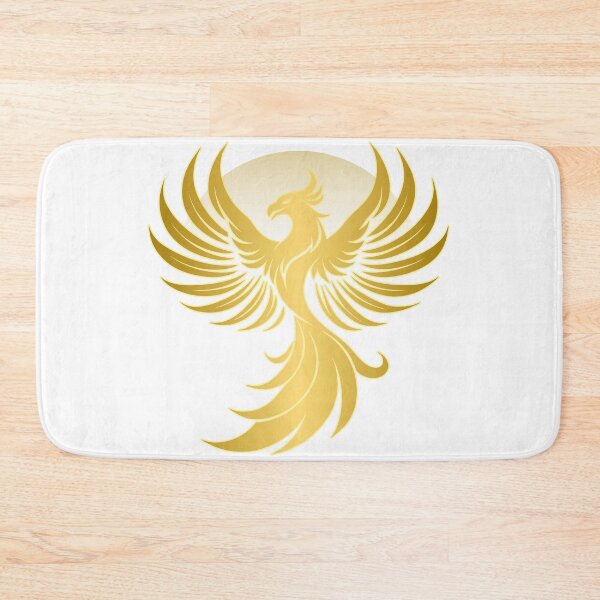 Item preview, Golden Phoenix Rising – Luxury Mythical Bird Emblem, Elegant Fire Rebirth Symbol Design designed and sold by QuirkyCloud Designs.