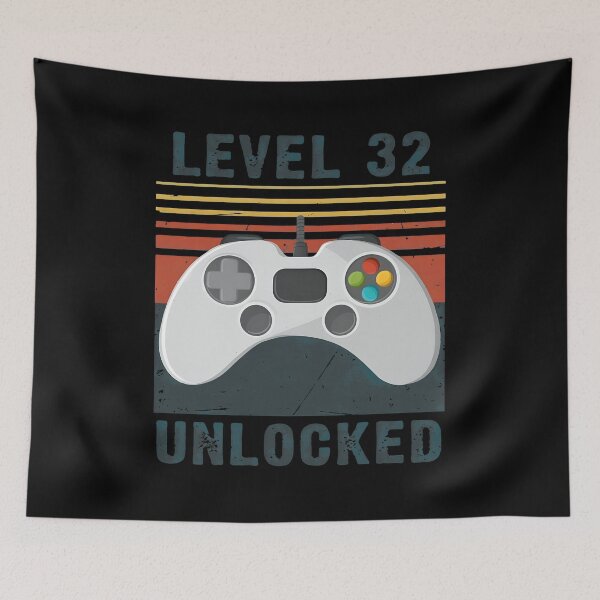 Item preview, Level 32 Unlocked Retro Gamer Birthday T-Shirt designed and sold by Dmo3HarkoArt.