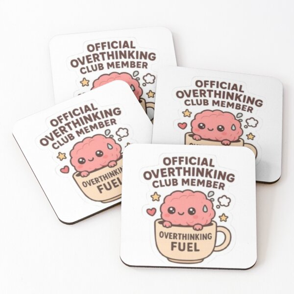 Item preview, Overthink Mode ON – Gen Z Anxiety Aesthetic Sticker designed and sold by Jyotisima8929.