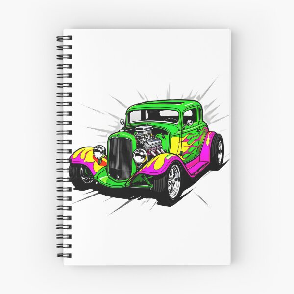 Item preview, Neon Green and Pink Hot Rod Art designed and sold by rgagliardi2017.