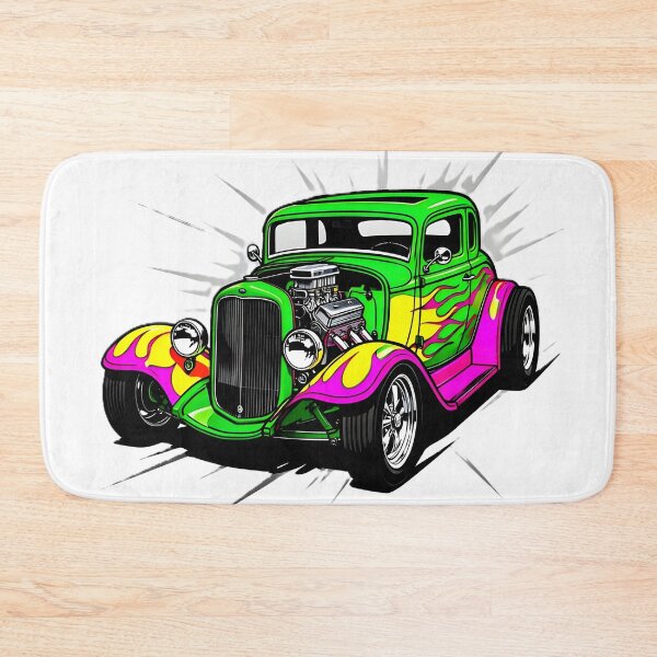 Item preview, Neon Green and Pink Hot Rod Art designed and sold by rgagliardi2017.