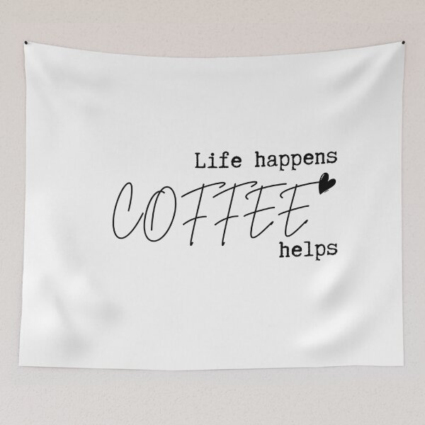 Item preview, Coffee Helps Caffeine Addict Inspiration designed and sold by VibeoCanvasShop.