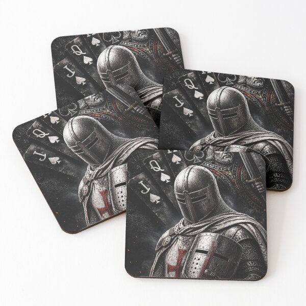 Item preview, Dark Templar Knight King of Spades – Medieval Warrior Armor Gothic Playing Cards Art designed and sold by Shopstract.