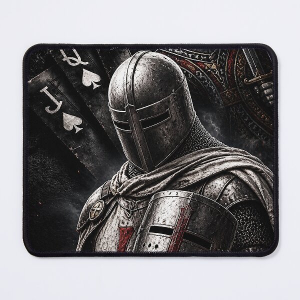 Item preview, Dark Templar Knight King of Spades – Medieval Warrior Armor Gothic Playing Cards Art designed and sold by Shopstract.