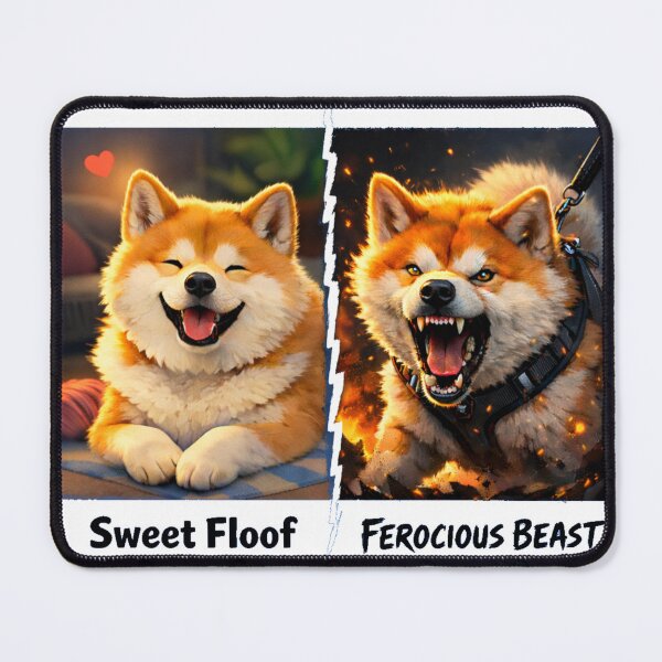 Item preview, Sweet Floof at Home Turns Ferocious on Walk designed and sold by Sn1ver.