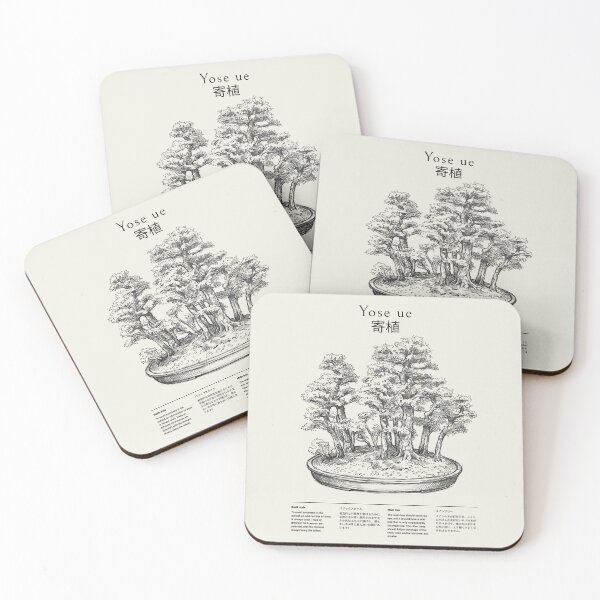 Item preview, Bonsai tree Yose ue with Japanese lettering designed and sold by KriegerTJ.