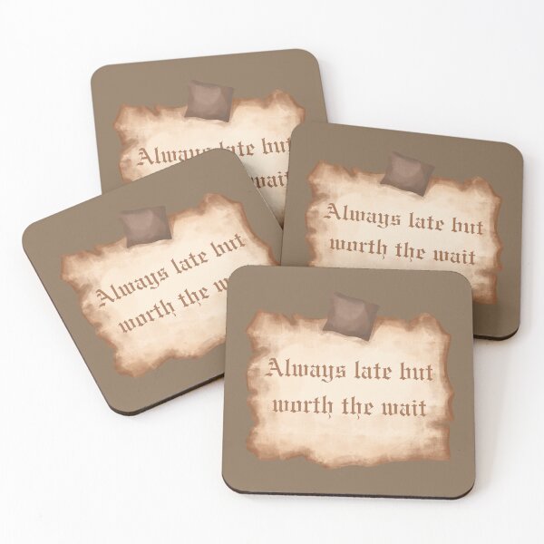 Item preview, Always Late But Worth The Wait - Funny Vintage Parchment Quote designed and sold by SolutionsArt.