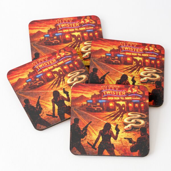 Item preview, Desert Bar Neon Sign Snake Armed Heroes Horror Film Poster designed and sold by Cine8.