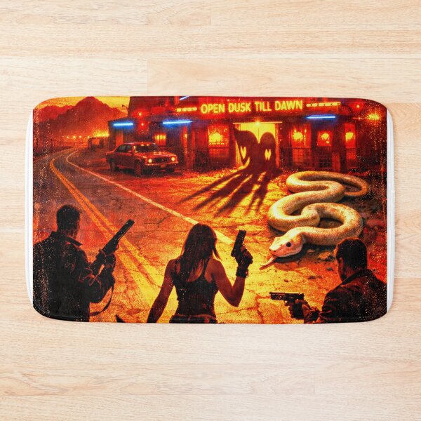 Item preview, Desert Bar Neon Sign Snake Armed Heroes Horror Film Poster designed and sold by Cine8.