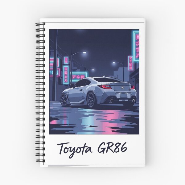 Item preview, Toyota GR86 JDM Neon Tokyo Night Rear View Polaroid Art designed and sold by Motorline44.
