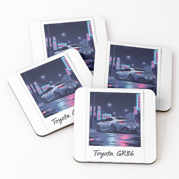 Item preview, Toyota GR86 JDM Neon Tokyo Night Rear View Polaroid Art designed and sold by Motorline44.