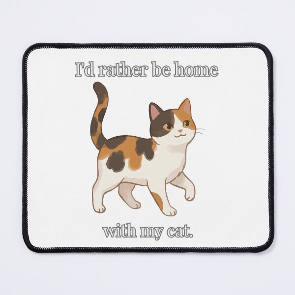 Item preview, I'd Rather Be Home With My Cat Funny Introvert Cat Lover T-Shirt Sarcastic Antisocial Gift designed and sold by Odd Serif.