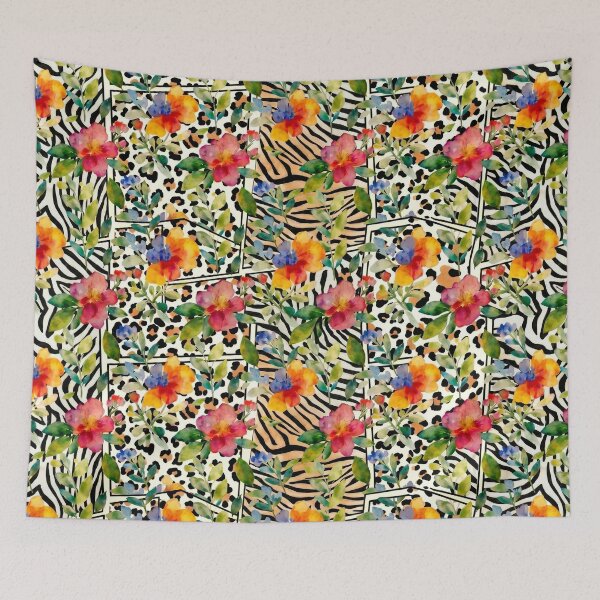 Item preview, Animal print, floral, flower pattern, summer design, watercolor, abstract designed and sold by ColdStarfish.