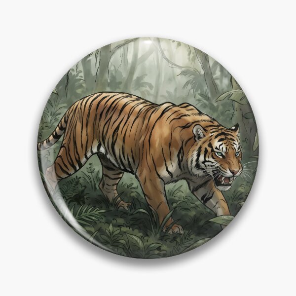 Item preview, Bengal Tiger in Jungle Watercolor - Wildlife Illustration designed and sold by RubisLeaf.