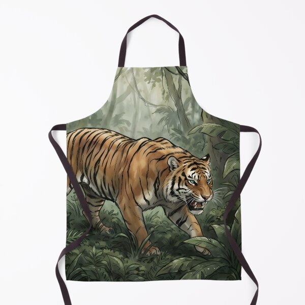 Item preview, Tigre de Bengala en la jungla, acuarela - Ilustración de vida salvaje designed and sold by RubisLeaf.