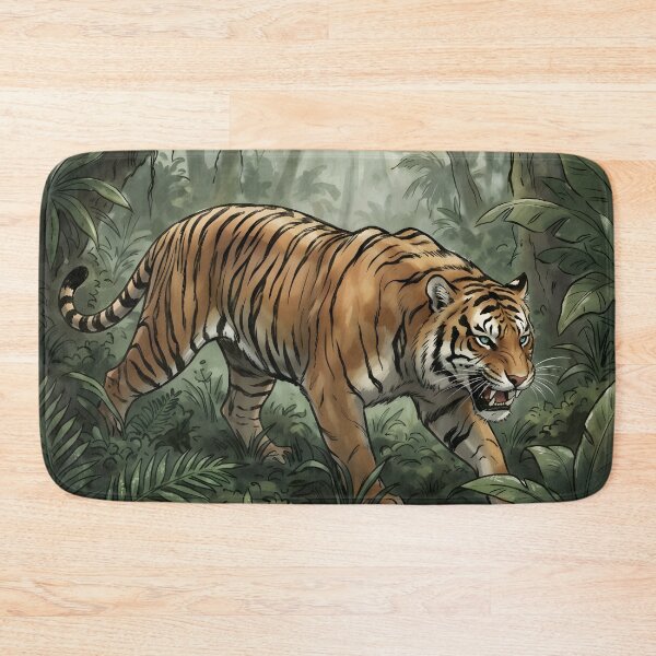 Item preview, Tigre de Bengala en la jungla, acuarela - Ilustración de vida salvaje designed and sold by RubisLeaf.