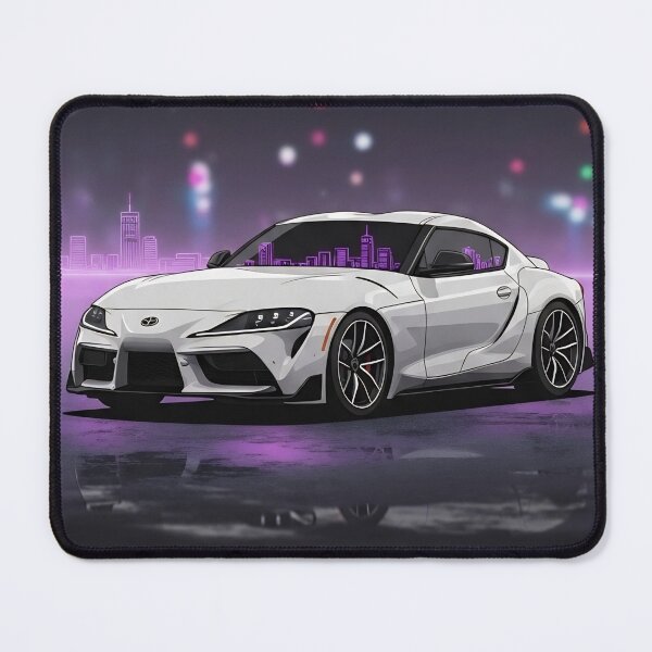 Item preview, Toyota Supra GR JDM Purple Neon Cityscape Polaroid Art designed and sold by Motorline44.