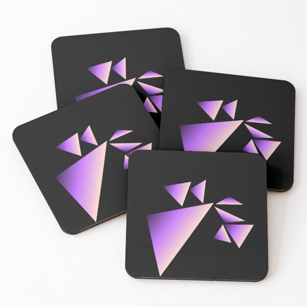 Item preview, Amethyst Purple Abstract Geometric Triangles designed and sold by Typomuse-studio.