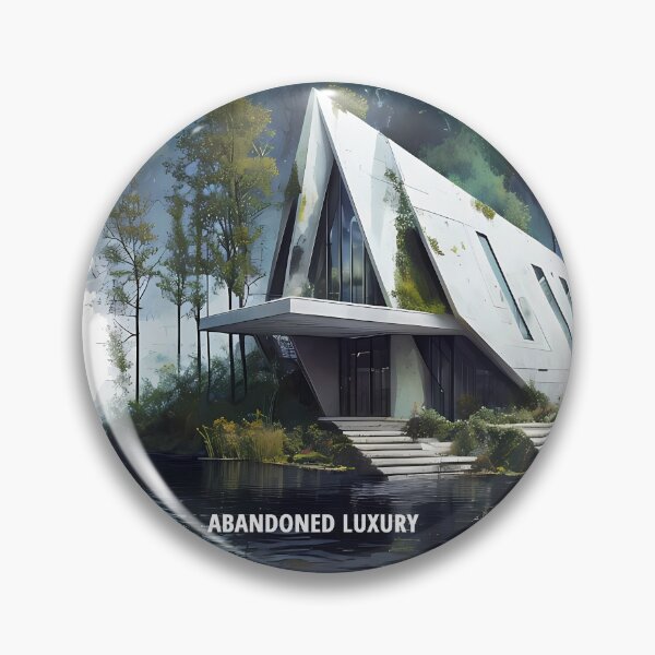 Item preview, ABANDONED LUXURY - Modern A-Frame Ruins Sketch designed and sold by Modern Nest Art.