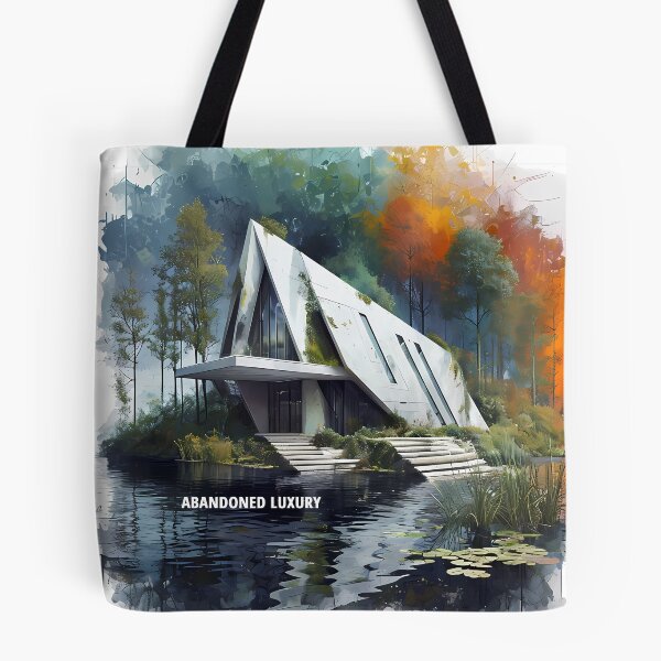 Artikelvorschau, ABANDONED LUXURY - Modern A-Frame Ruins Sketch entworfen und verkauft von Modern Nest Art.