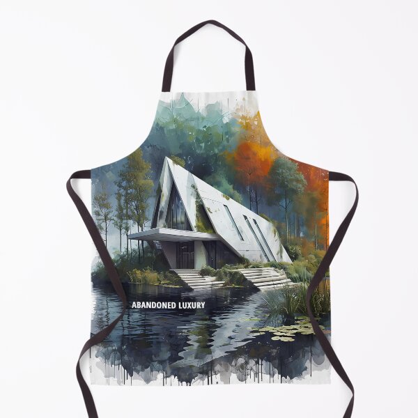 Item preview, ABANDONED LUXURY - Modern A-Frame Ruins Sketch designed and sold by Modern Nest Art.