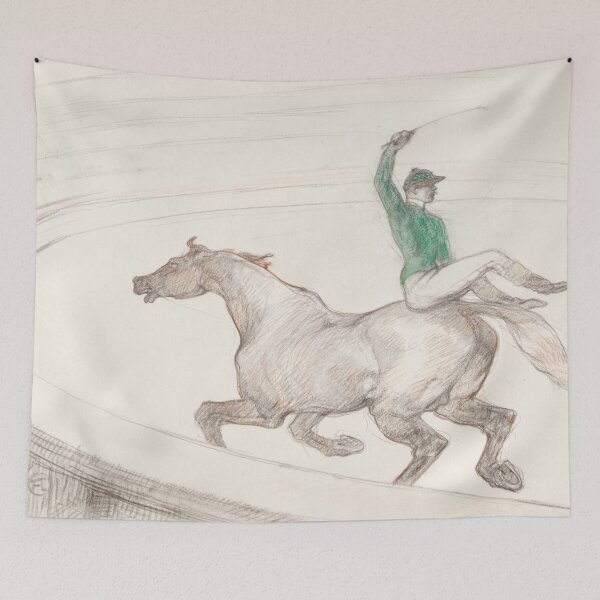 Item preview, At the Circus Jockey by Henri de Toulouse-Lautrec Vintage Equestrian Art Print designed and sold by artofuniverse.