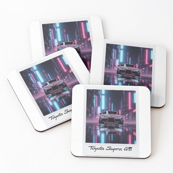 Item preview, Toyota Supra GR A90 Front View Neon Cyberpunk Polaroid Art designed and sold by Motorline44.