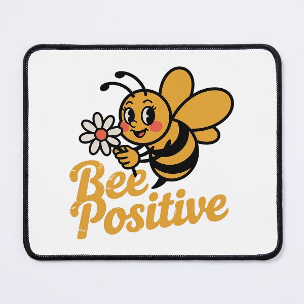 Item preview, Bee Positive Cute Cartoon Bee – Funny Motivational Quote Sticker Gift designed and sold by Cool-cat-art.