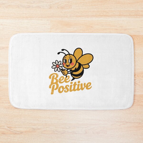 Item preview, Bee Positive Cute Cartoon Bee – Funny Motivational Quote Sticker Gift designed and sold by Cool-cat-art.