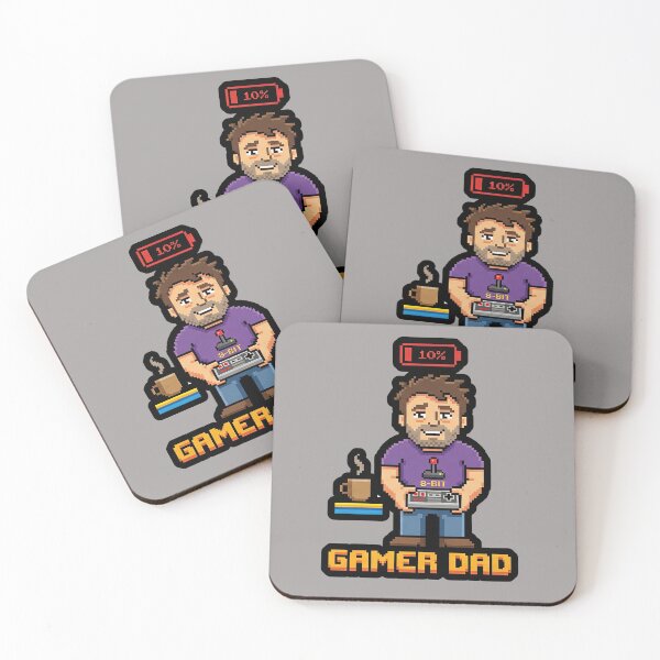 Item preview, Gamer Dad 8-Bit Pixel Art Low Battery Funny Gaming  designed and sold by GloriousIdiot.