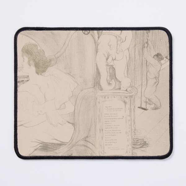 Item preview, At the Curtain by Henri de Toulouse-Lautrec Belle Epoque Theatre Art Print designed and sold by artofuniverse.