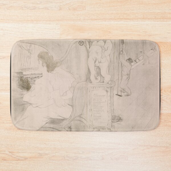 Item preview, At the Curtain by Henri de Toulouse-Lautrec Belle Epoque Theatre Art Print designed and sold by artofuniverse.