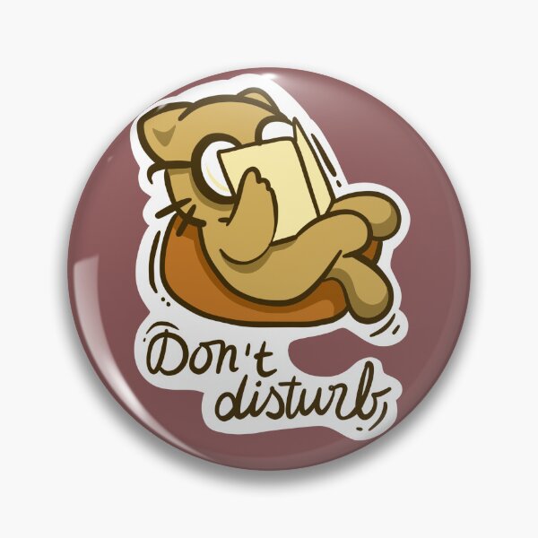Item preview, Don’t disturb reading cat book sticker designed and sold by sianelliot.